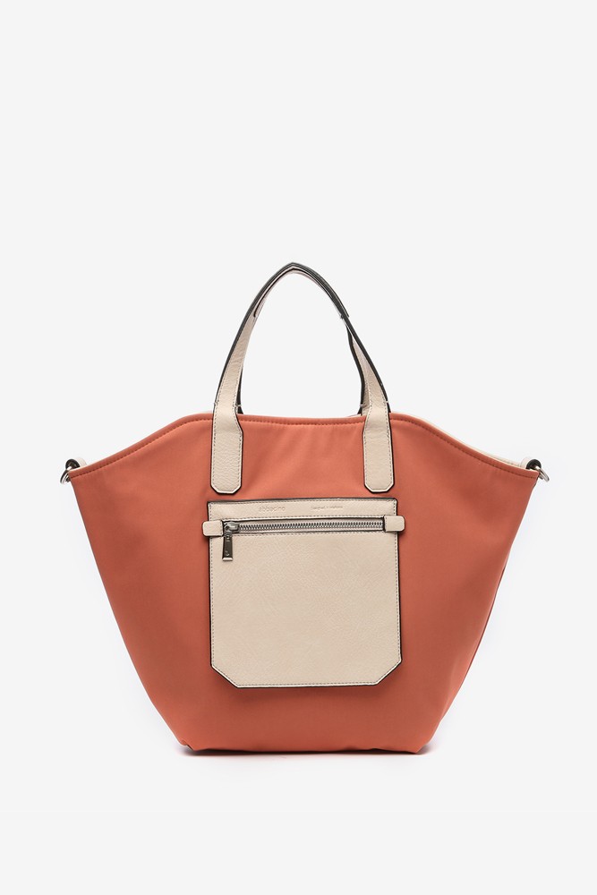 Abbacino Bolso Shopper De Mujer Reversible En Naranja