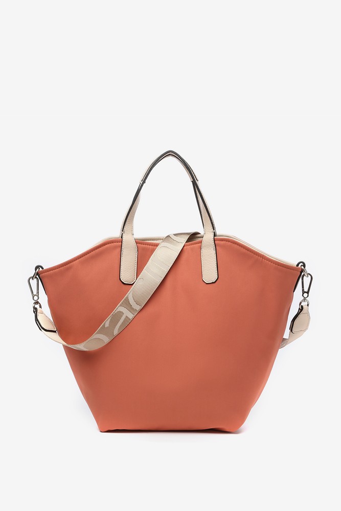 Abbacino Bolso Shopper De Mujer Reversible En Naranja