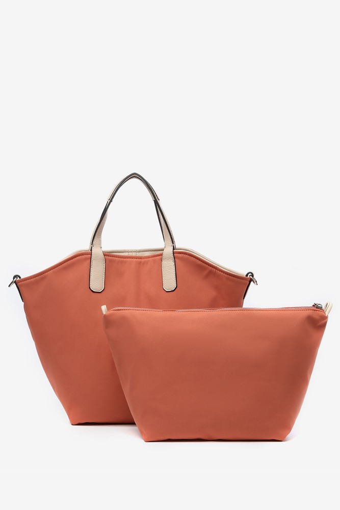 Abbacino Bolso Shopper De Mujer Reversible En Naranja