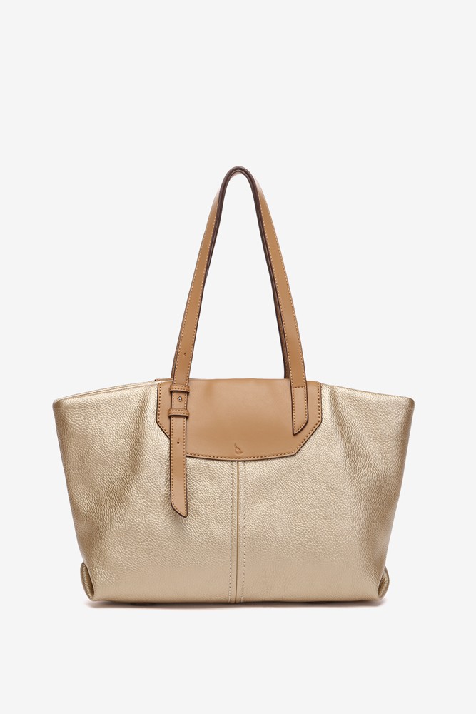 Abbacino Bolso Shopper En Materiales Reciclados Dorado