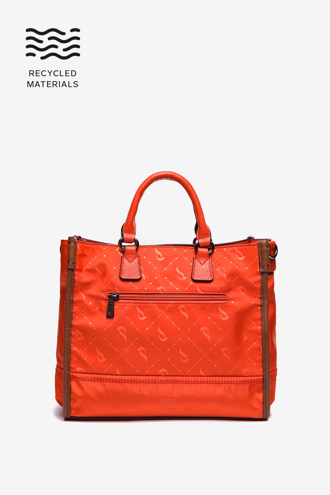 Abbacino Bolso Shopper En Materiales Reciclados Naranja
