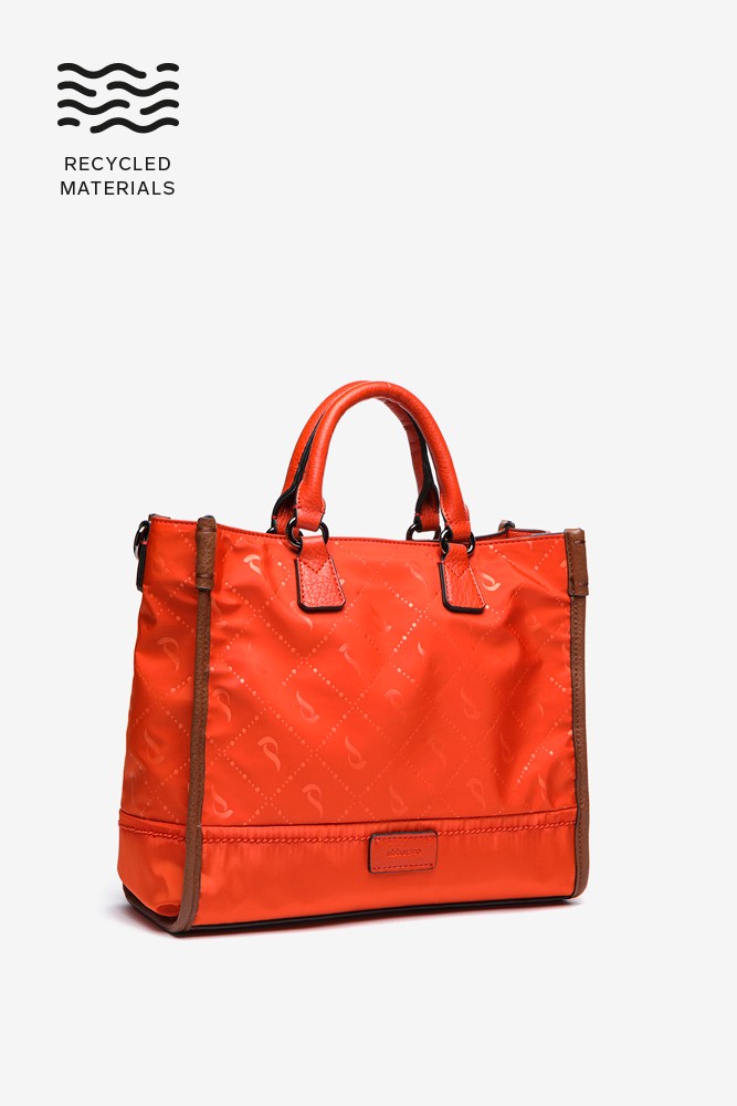 Abbacino Bolso shopper en materiales reciclados naranja