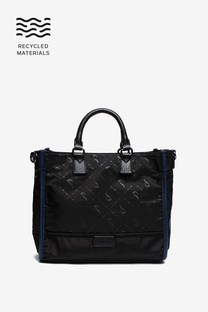 Abbacino Bolso Shopper En Materiales Reciclados Negro