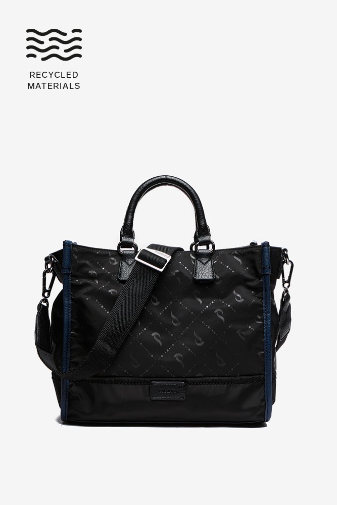 Abbacino Bolso Shopper En Materiales Reciclados Negro