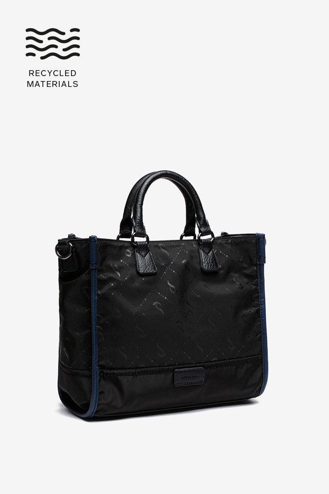 Abbacino Bolso shopper en materiales reciclados negro