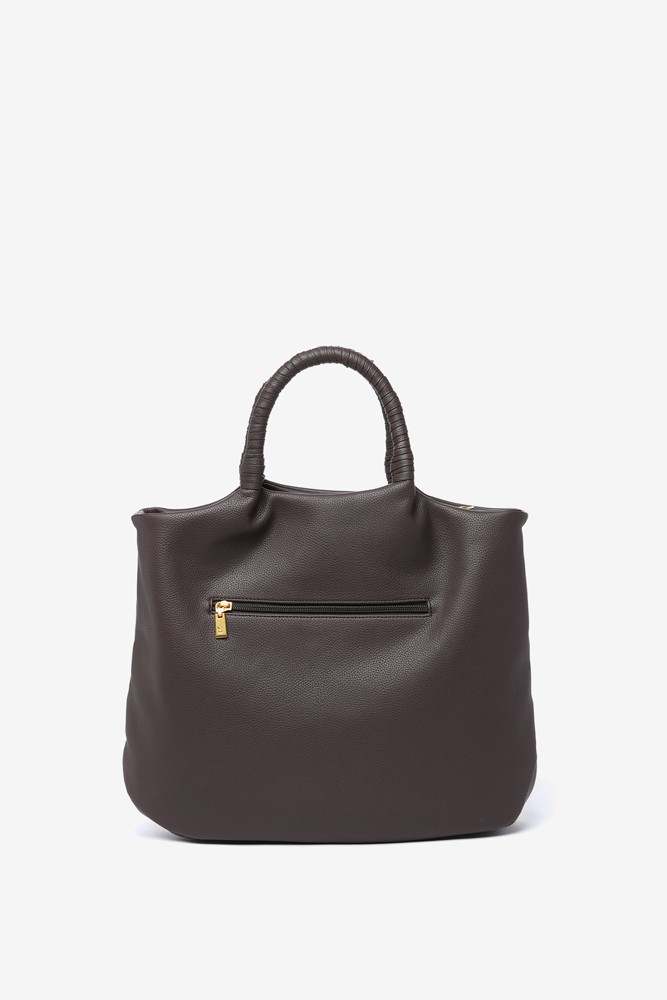 Abbacino Bolso Shopper En Materiales Reciclados Trenzados Marrón