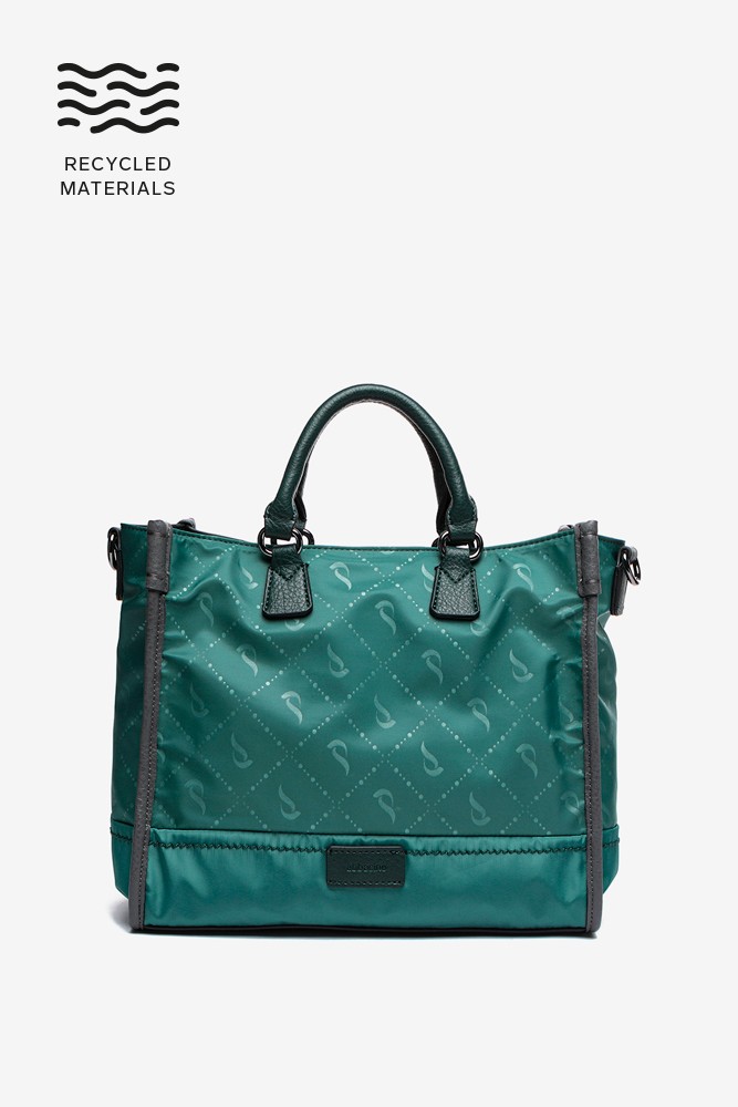 Abbacino Bolso Shopper En Materiales Reciclados Verde
