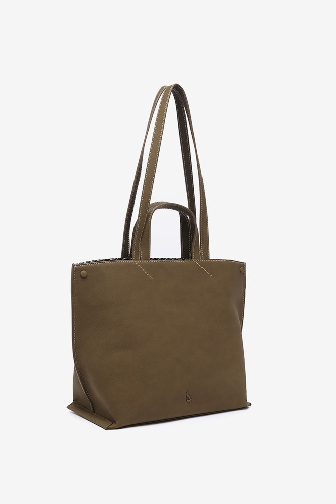 Abbacino Bolso shopper en materiales reciclados verde