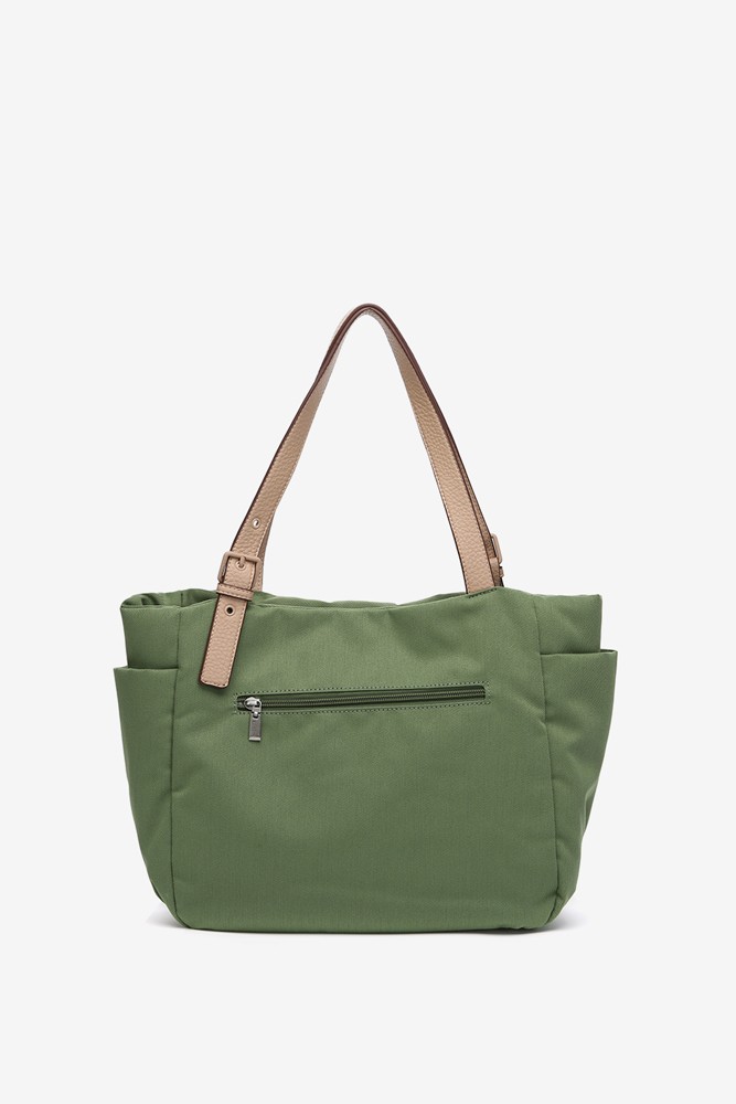 Abbacino Bolso Shopper En Materiales Reciclados Y Acolchados Verde