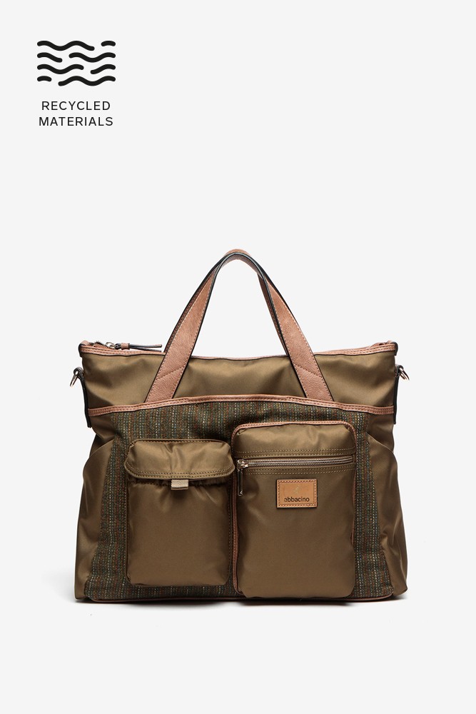 Abbacino Bolso Shopper Para El Portátil En Materiales Reciclados Verde