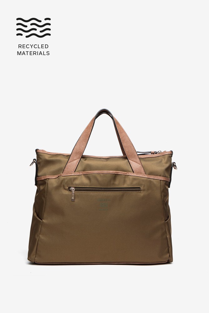 Abbacino Bolso Shopper Para El Portátil En Materiales Reciclados Verde