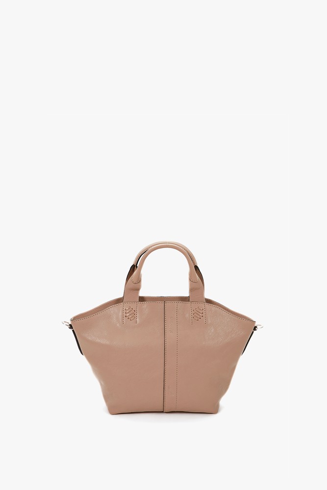 Abbacino Bolso Shopper Pequeño De Mujer En Piel Beige