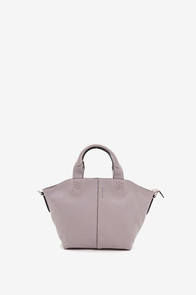 Abbacino Bolso Shopper Pequeño De Mujer En Piel Lavanda