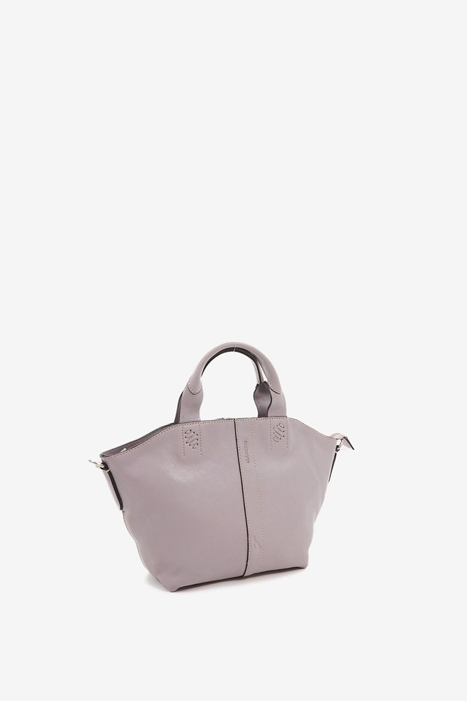 Abbacino Bolso shopper pequeño de mujer en piel lavanda
