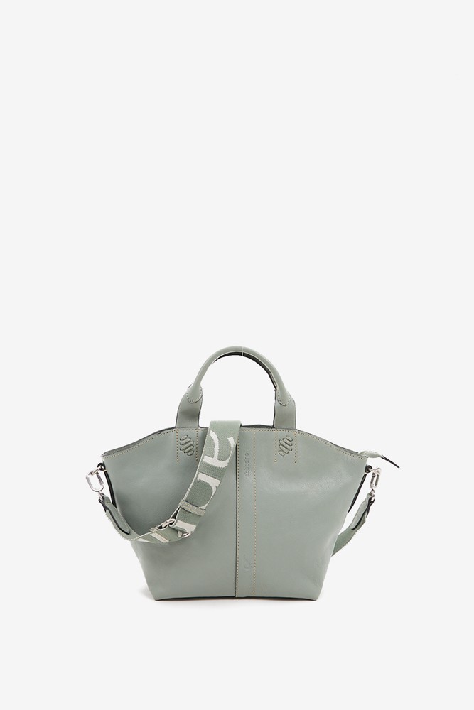 Abbacino Bolso Shopper Pequeño De Mujer En Piel Verde
