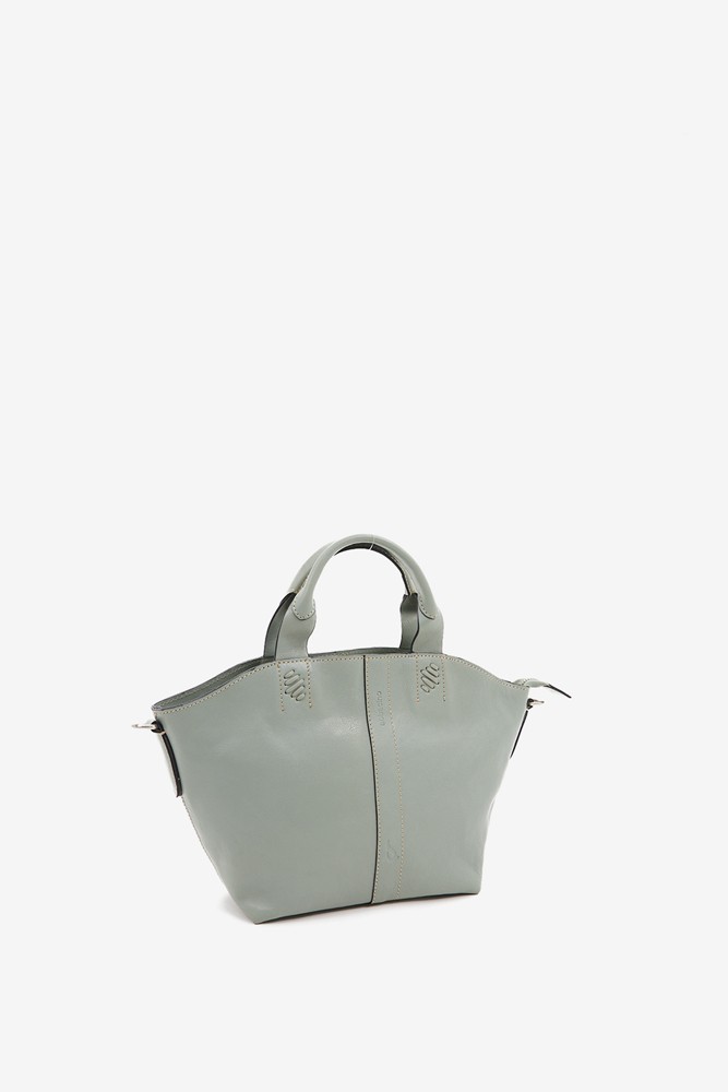 Abbacino Bolso shopper pequeño de mujer en piel verde