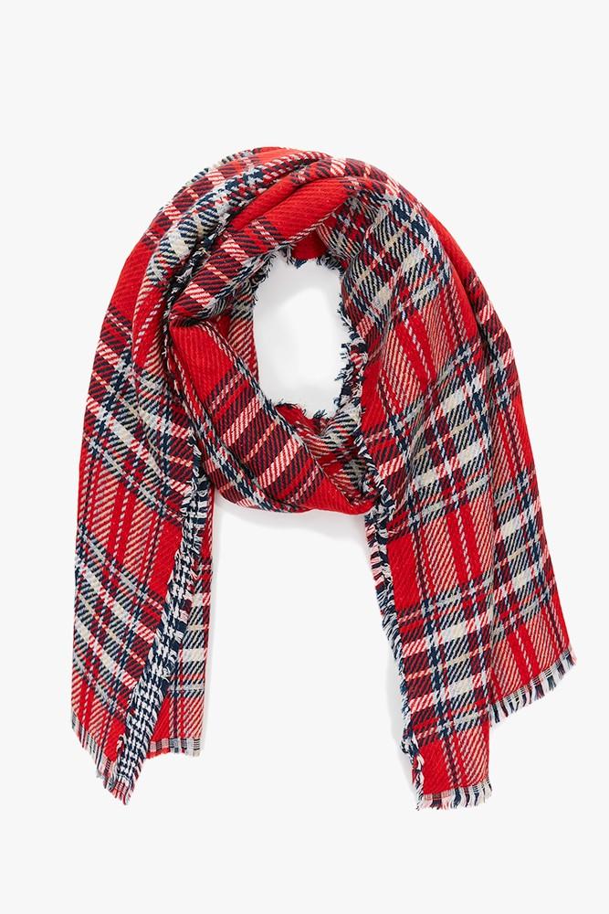 Abbacino Bufanda De Mujer Reversible En Azul Y Rojo