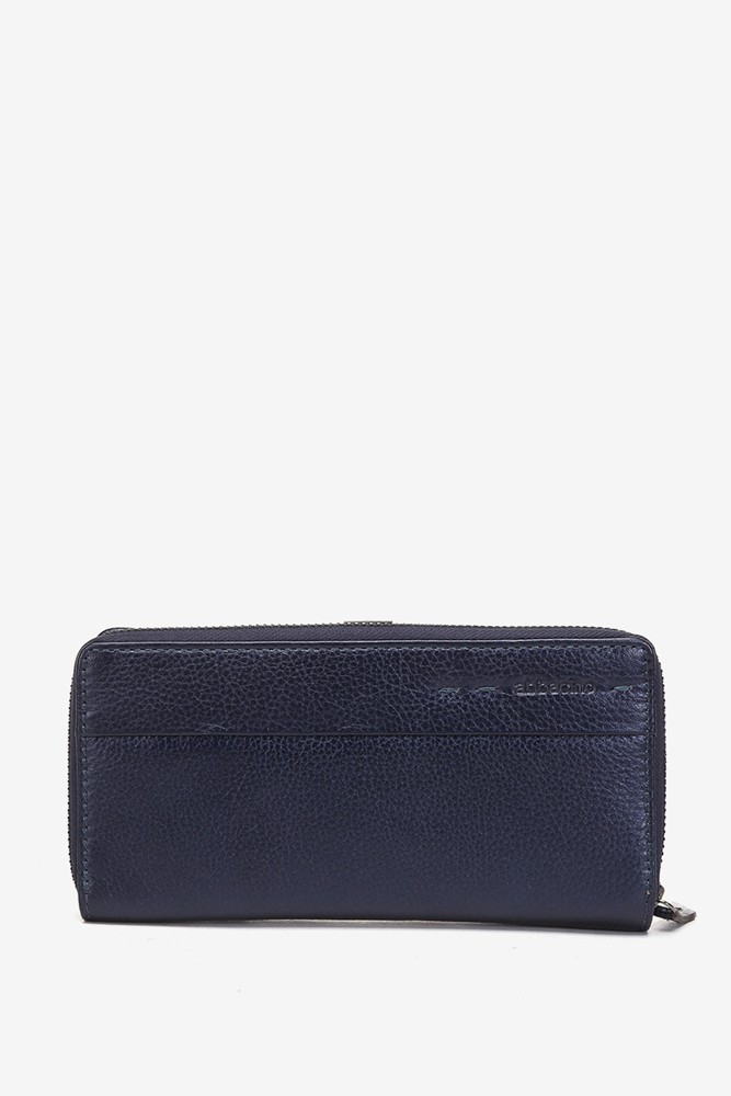 Abbacino Cartera Grande Con Herraje En Piel Metalizada Azul