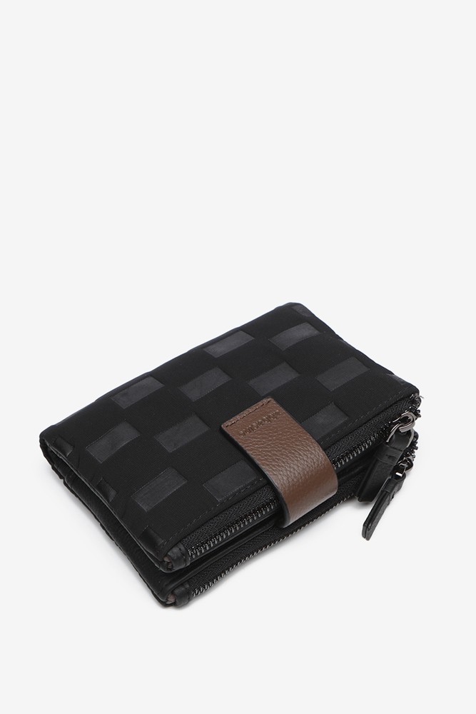 Abbacino Cartera Pequeña De Mujer En Nylon Acolchado Negro