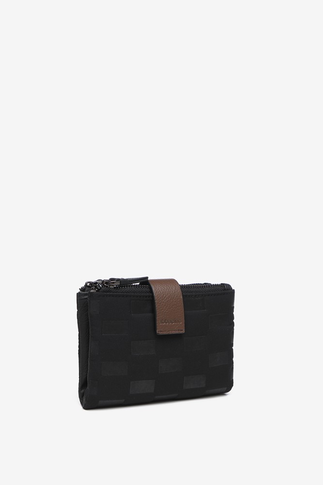 Abbacino Cartera pequeña de mujer en nylon acolchado negro