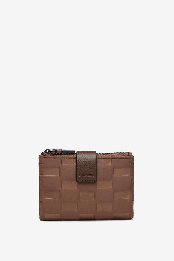 Abbacino Cartera Pequeña De Mujer En Nylon Acolchado Taupe