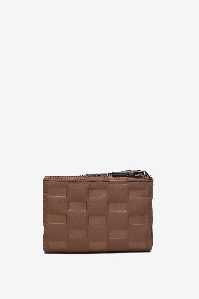 Abbacino Cartera Pequeña De Mujer En Nylon Acolchado Taupe