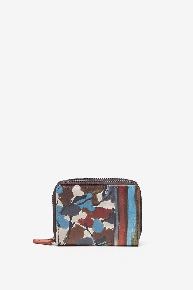 Abbacino Cartera Pequeña En Piel Con Estampado Multicolor