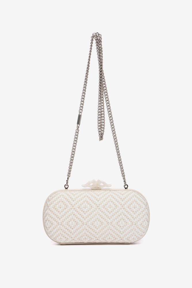 Abbacino Clutch De Fiesta Con Estampado Geométrico En Beige