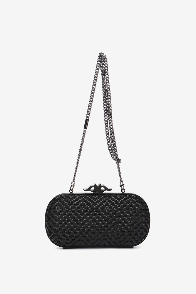 Abbacino Clutch De Fiesta Con Estampado Geométrico En Negro