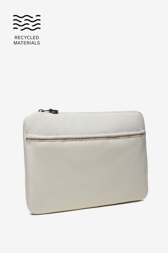 Abbacino Funda para el portátil en tejidos reciclados beige