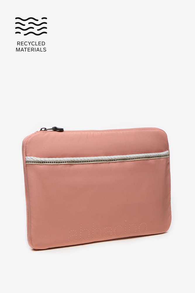 Abbacino Funda para el portátil en tejidos reciclados coral