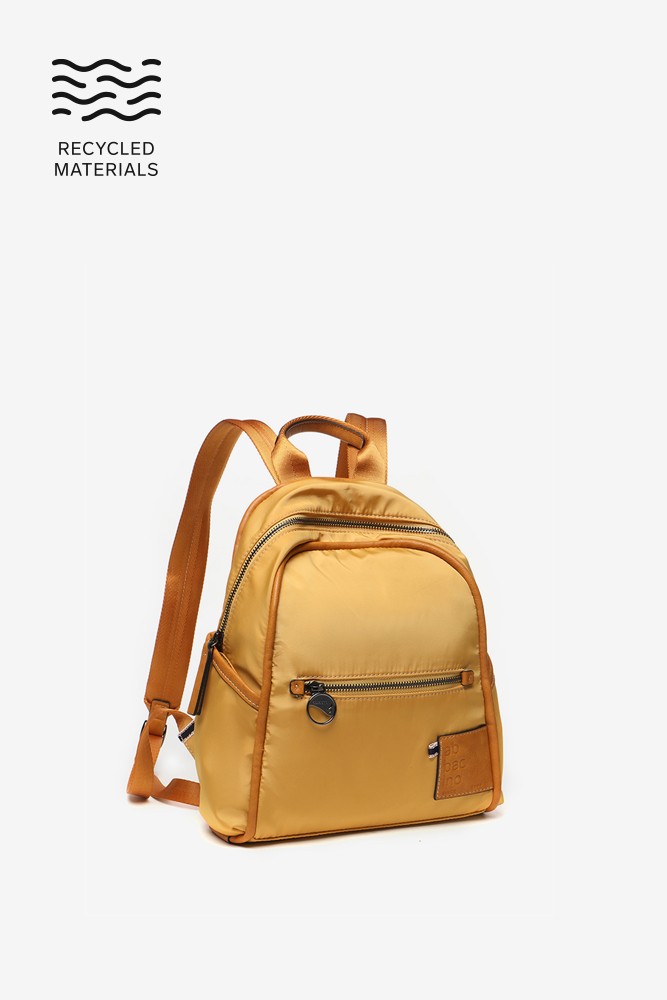 Abbacino Mochila de mujer en tejidos reciclados ámbar