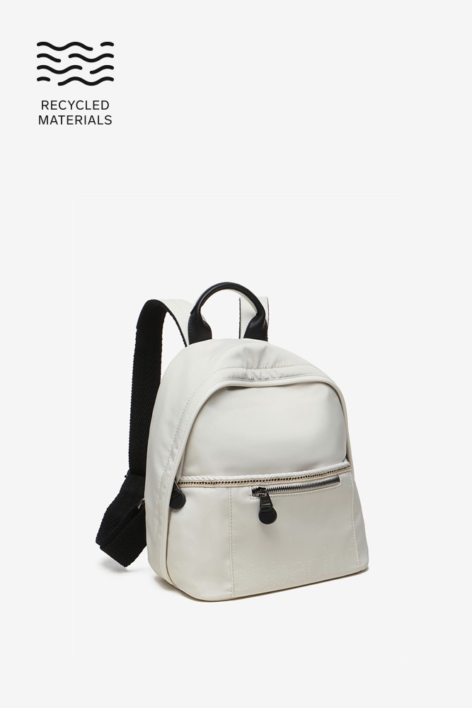 Abbacino Mochila de mujer en tejidos reciclados beige