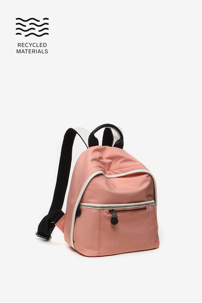 Abbacino Mochila de mujer en tejidos reciclados coral
