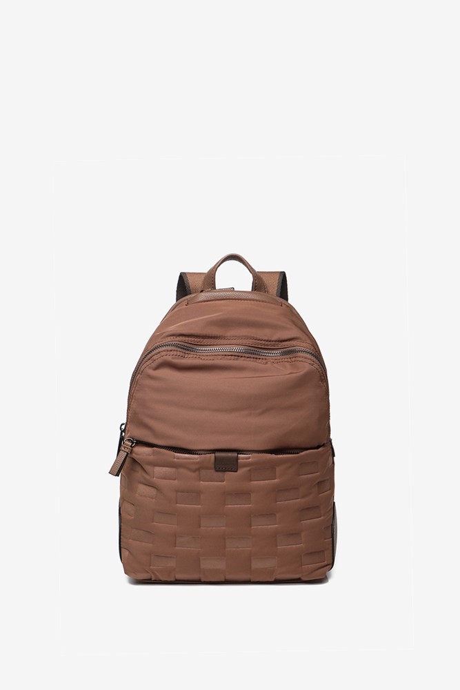 Abbacino Mochila De Mujer Para I-Pad En Nylon Acolchado En Taupe