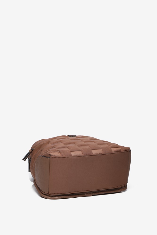 Abbacino Mochila De Mujer Para I-Pad En Nylon Acolchado En Taupe