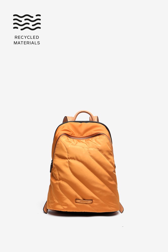 Abbacino Mochila En Materiales Reciclados Y Acolchados ámbar