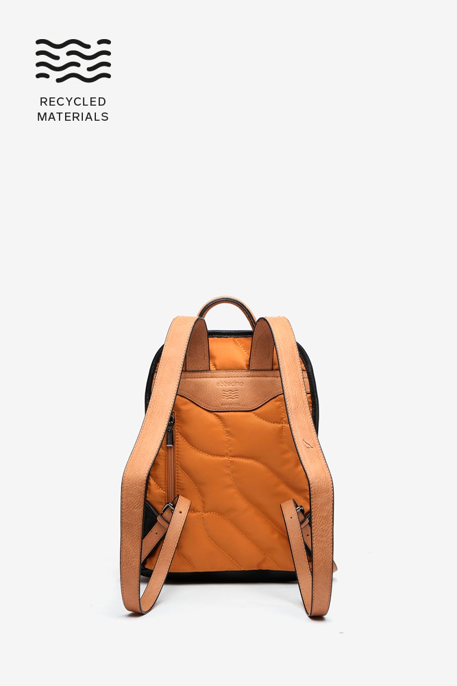 Abbacino Mochila En Materiales Reciclados Y Acolchados ámbar