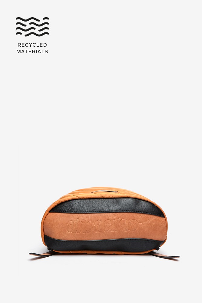 Abbacino Mochila En Materiales Reciclados Y Acolchados ámbar