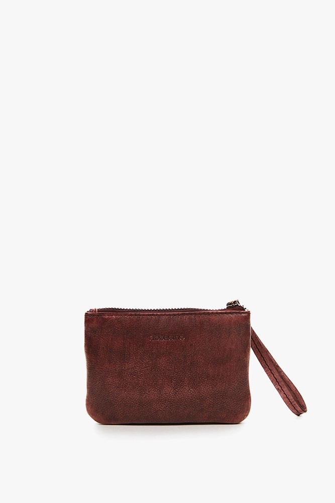 Abbacino Monedero De Mujer De Piel Trenzada Burdeos