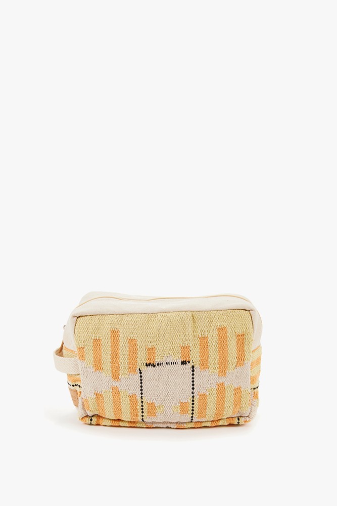 Abbacino Neceser De Mujer De Algodón Con Estampado Amarillo