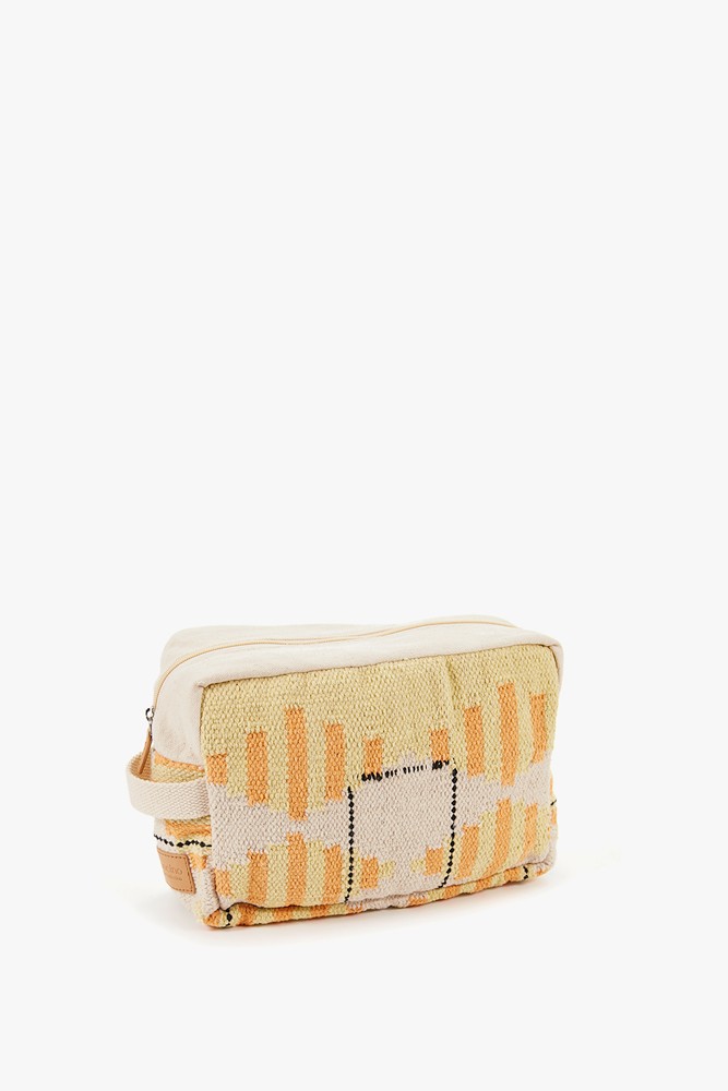 Abbacino Neceser De Mujer De Algodón Con Estampado Amarillo