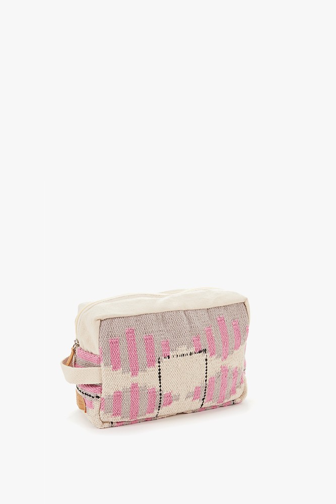 Abbacino Neceser De Mujer De Algodón Con Estampado Lavanda