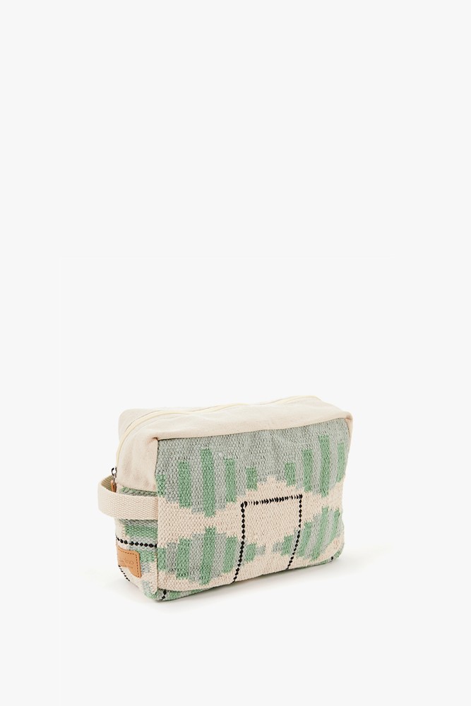 Abbacino Neceser De Mujer De Algodón Con Estampado Turquesa