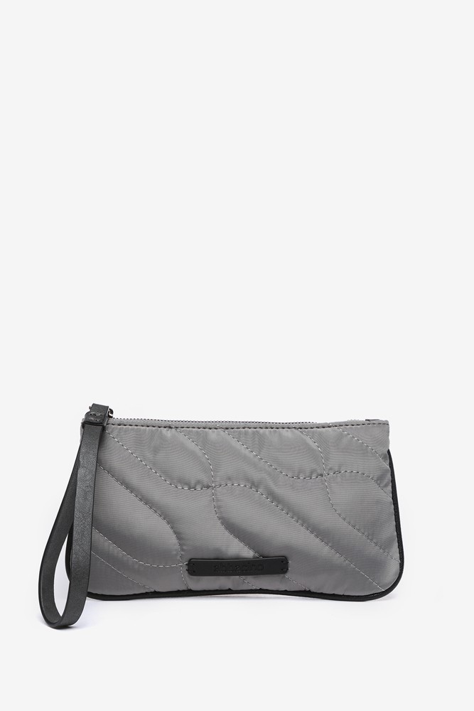 Abbacino Neceser En Materiales Reciclados Y Acolchados Gris