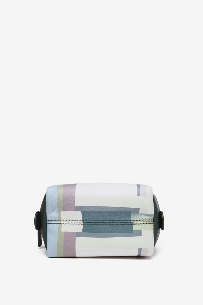 Abbacino Neceser Mediano De Piel Con Estampado Verde