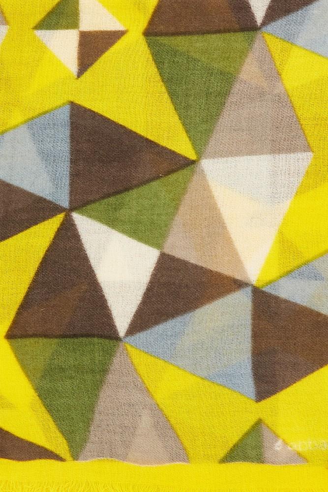 Abbacino Pañuelo De Lana Con Estampado Geométrico En ámbar