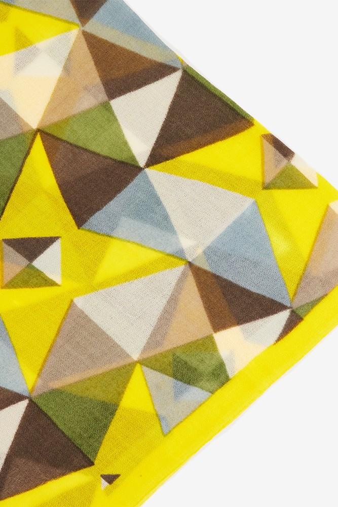 Abbacino Pañuelo De Lana Con Estampado Geométrico En ámbar