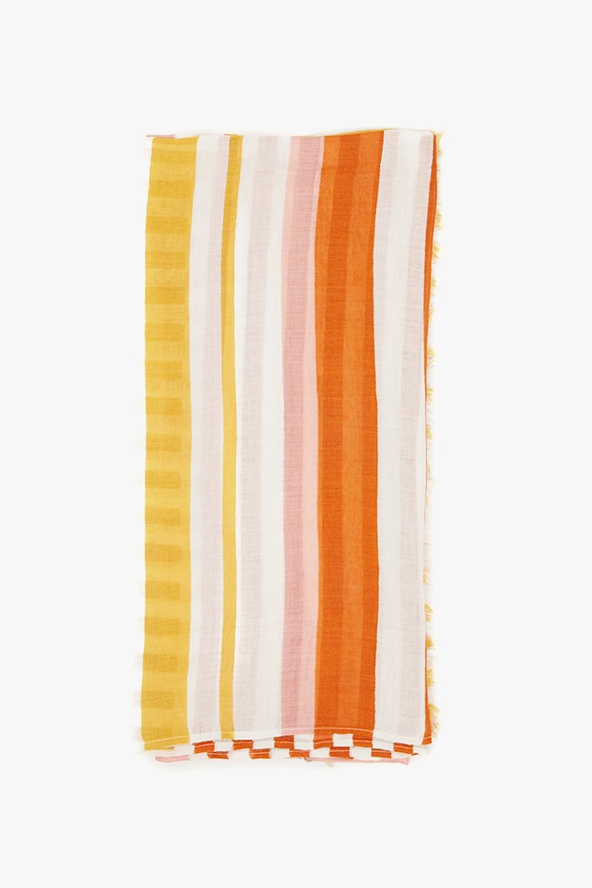 Abbacino Pañuelo De Mujer Con Estampado A Rayas En Amarillo