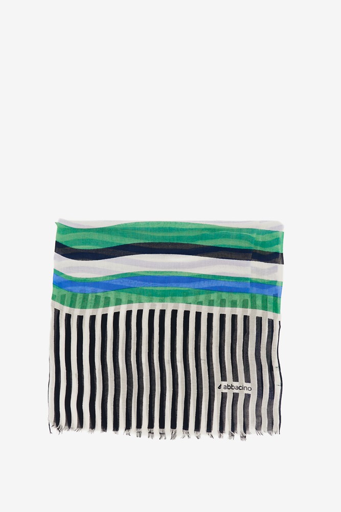 Abbacino Pañuelo De Mujer Con Estampado A Rayas En Turquesa